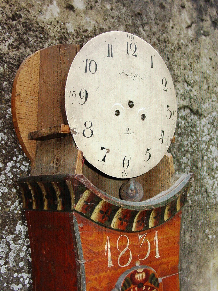 Gustavian Mora Clock 1831 Sweden-photo-4