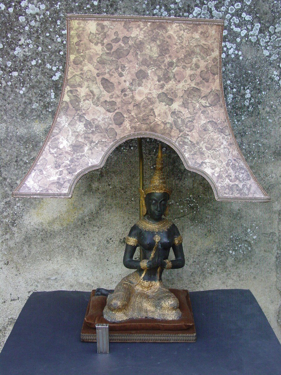 Large Rattanakosin Bronze Lamp Kingdom Of Siam (thailand) Great Decoration-photo-2