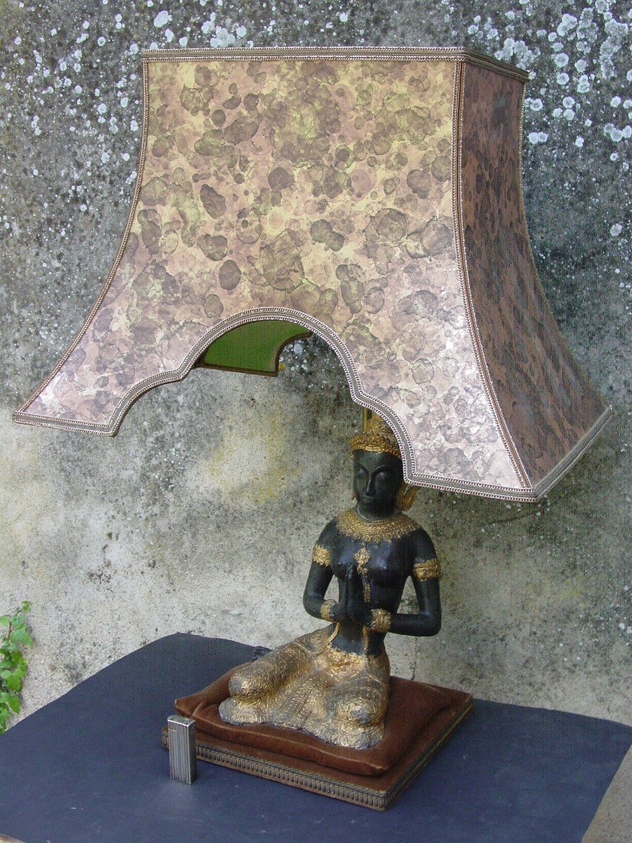 Large Rattanakosin Bronze Lamp Kingdom Of Siam (thailand) Great Decoration-photo-3