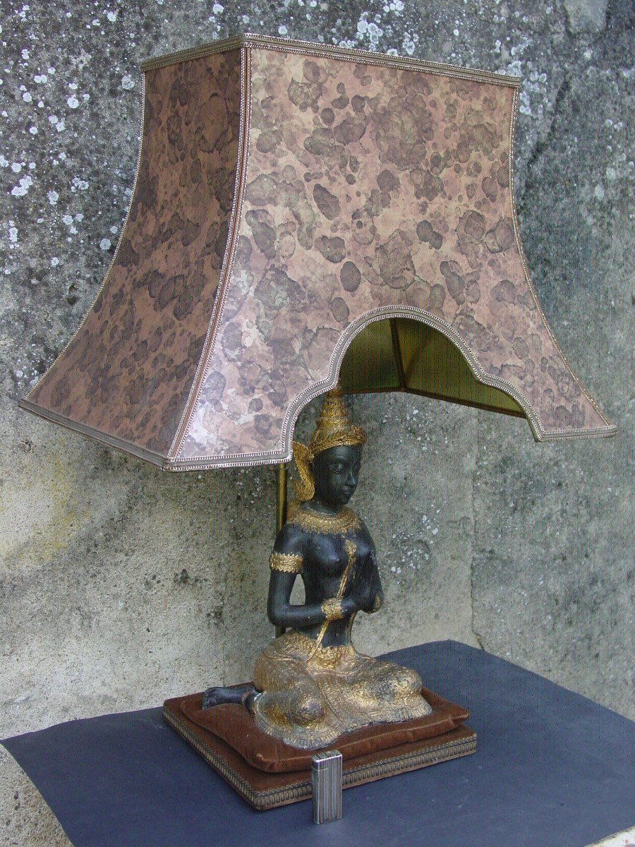 Large Rattanakosin Bronze Lamp Kingdom Of Siam (thailand) Great Decoration