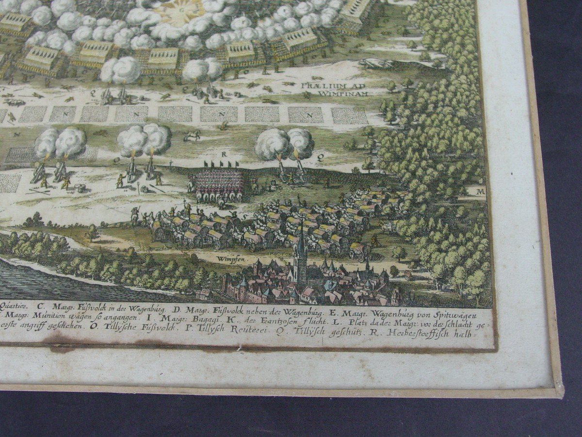 1622 -Allemagne - La bataille de "Wimpfer"Merian Mattaus-photo-3