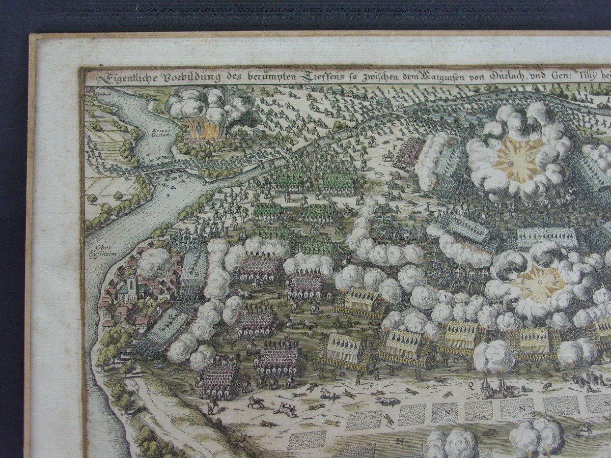 1622 -Allemagne - La bataille de "Wimpfer"Merian Mattaus-photo-1