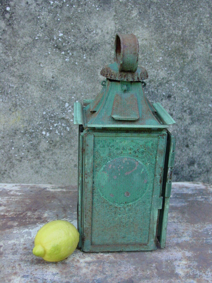 Sheet Metal Lantern Circa 1900 Good Condition-photo-3
