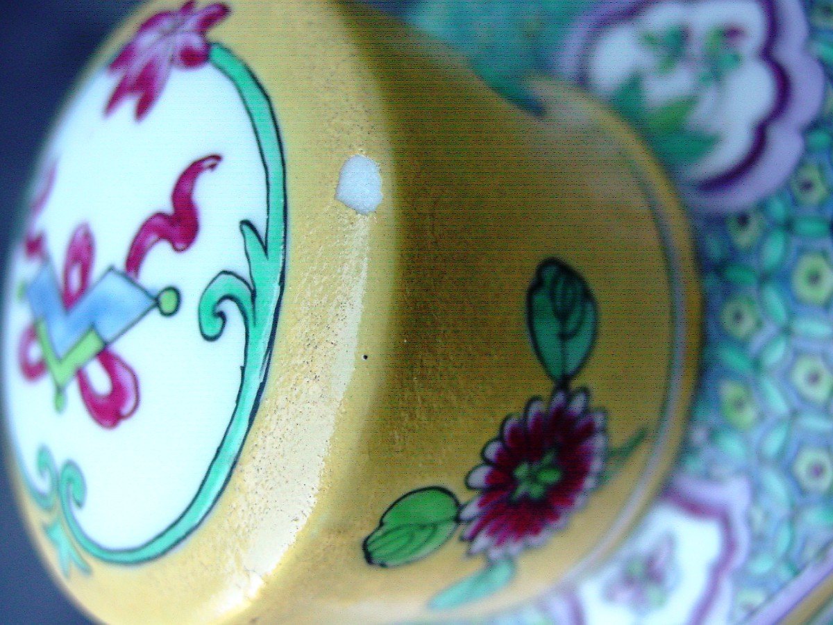 Boite, Pot à Thé Vers 1900 Porcelaine De Chine-photo-2