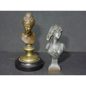 Lot Of Two Small Busts 1900