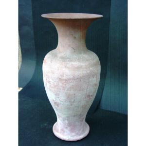 Large Baluster Vase Earth Style Of The Antique Around 1900 Signed