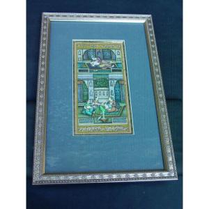 Very Fine Indo-persian Miniature, Well Framed