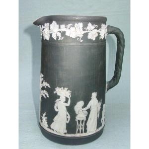 Wedgwood Black Basalt Jasper Large Pitcher 1860-80