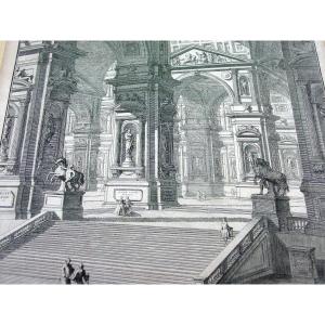 Gravure 19ème Daumont & Piranèse  