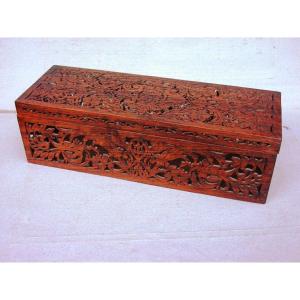 19th Century Openwork Walnut Box