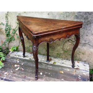 Console, Table à Jeu époque Louis XV En Noyer 