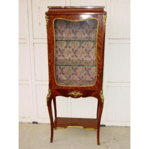 Louis XV Style Satin Marquetry Showcase Circa 1920