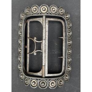 Boucle Chaussure Louis XV du 18eme Argent et Acier 
