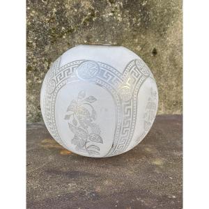 Globe 19eme pour lampe à pétrole ou à huile 