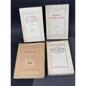 H. De Montherlant 4 éditions originales 