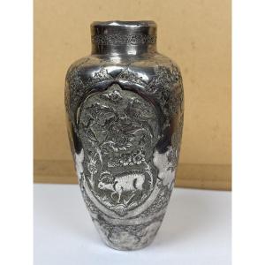 Perse Iran Qajar Vase Argent 