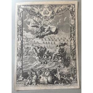 Pierre Lepautre ( 1652-1716) grand Frontispice de l Atlas : le Neptune François