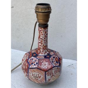 Bouteille à Saké Porcelaine Imari Époque Meiji montée en lampe