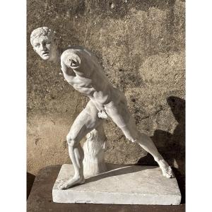 Plâtre Modèle d Atelier Gladiateur Borghese vers 1930 brut de grenier