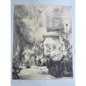 Vivant Dénon Dominique (1747-1825) d après Rembrandt « Lamort de la Vierge « 1783