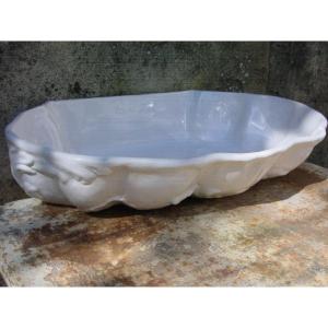 Fountain Basin In White Earthenware