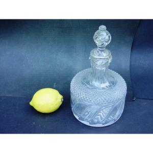 Orientalist Style Crystal Carafe Or Bottle, Small Accidents On The Stopper