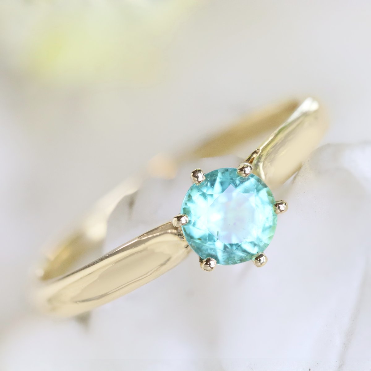 Bague émeraude Or Jaune En Solitaire-photo-5
