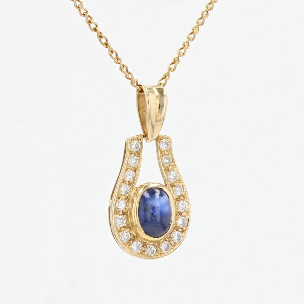 Collier Or Jaune Saphir Diamants-photo-1