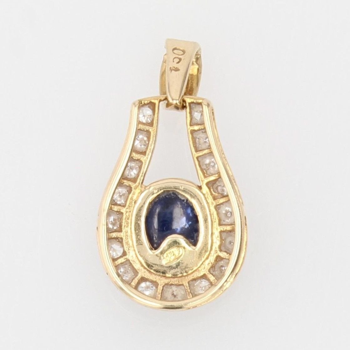 Collier Or Jaune Saphir Diamants-photo-4