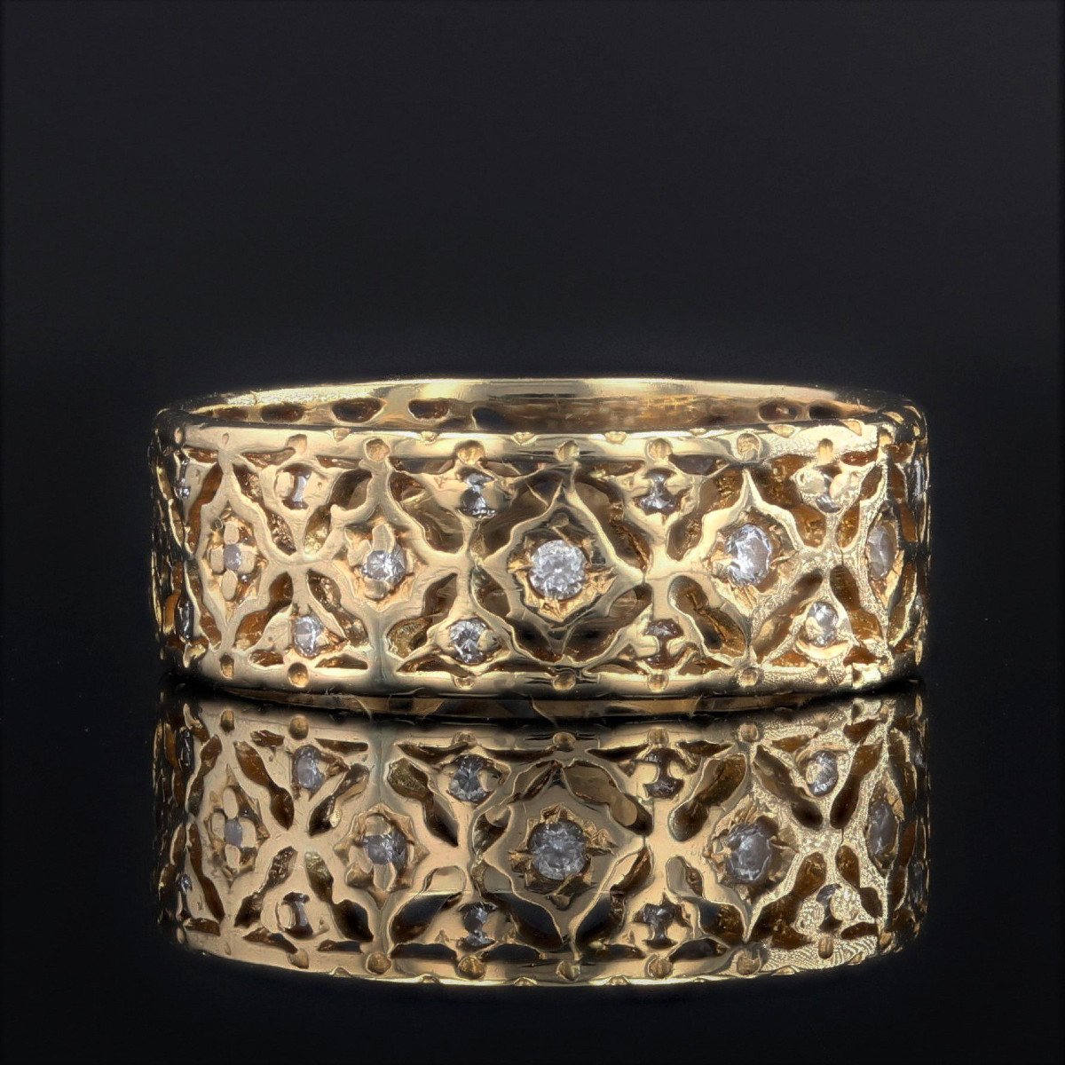 Old Ring In Gold And Diamonds-photo-3