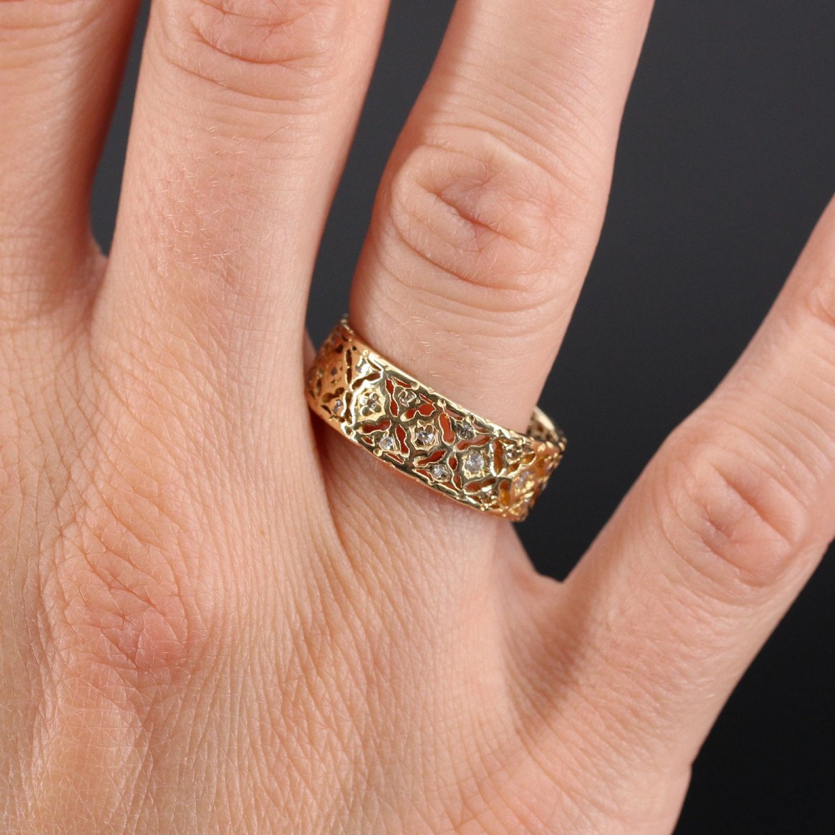 Old Ring In Gold And Diamonds-photo-4