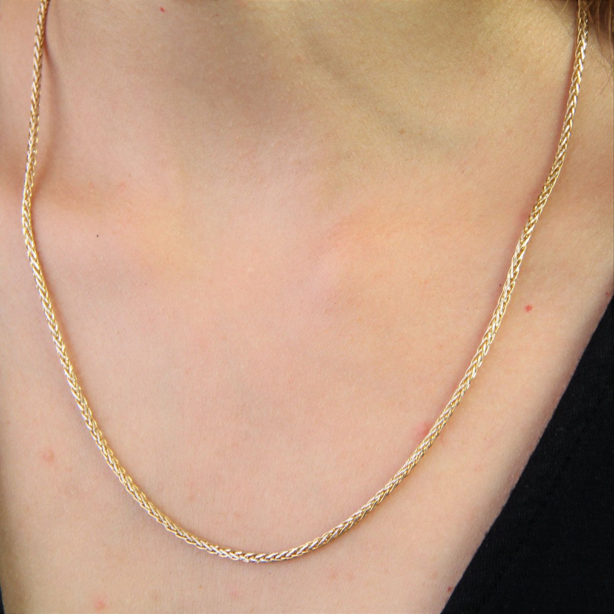 2 Gold Palm Tree Mesh Chain-photo-4