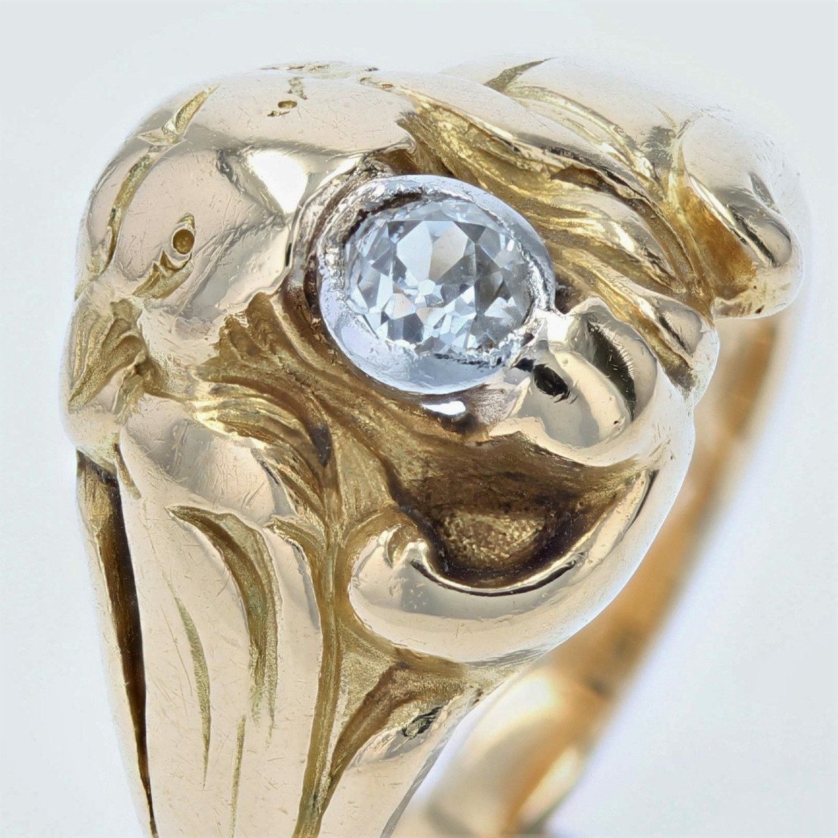 Old Lion Ring In Gold And Its Diamond-photo-5
