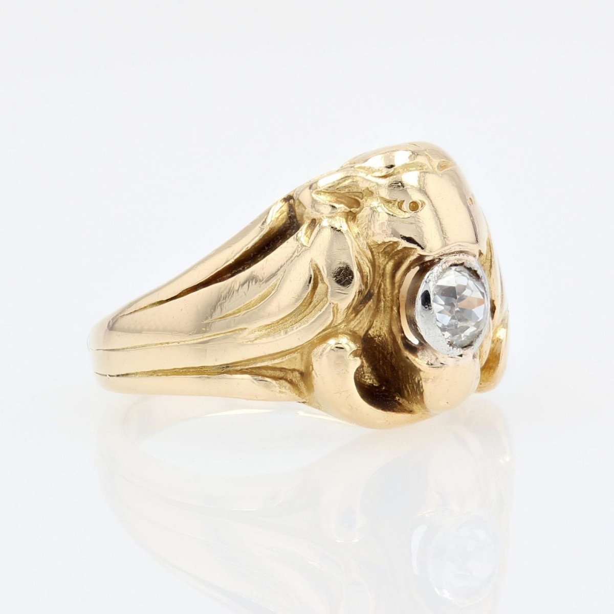 Old Lion Ring In Gold And Its Diamond-photo-6