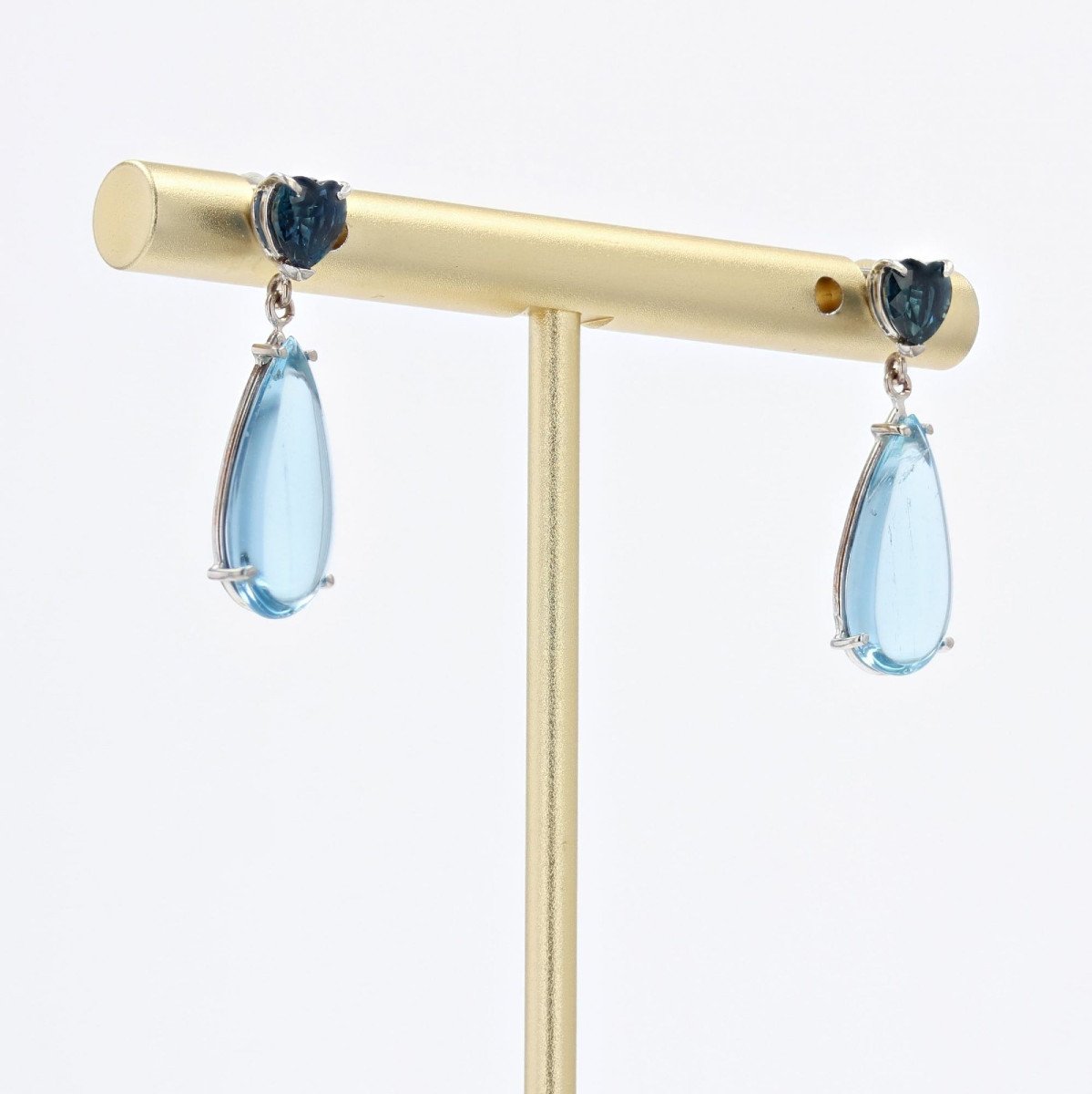 Sapphires And Aquamarines Earrings-photo-5