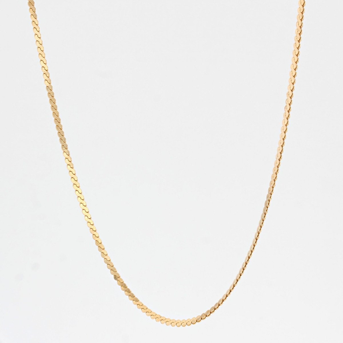 Fancy Mesh Yellow Gold Chain-photo-4