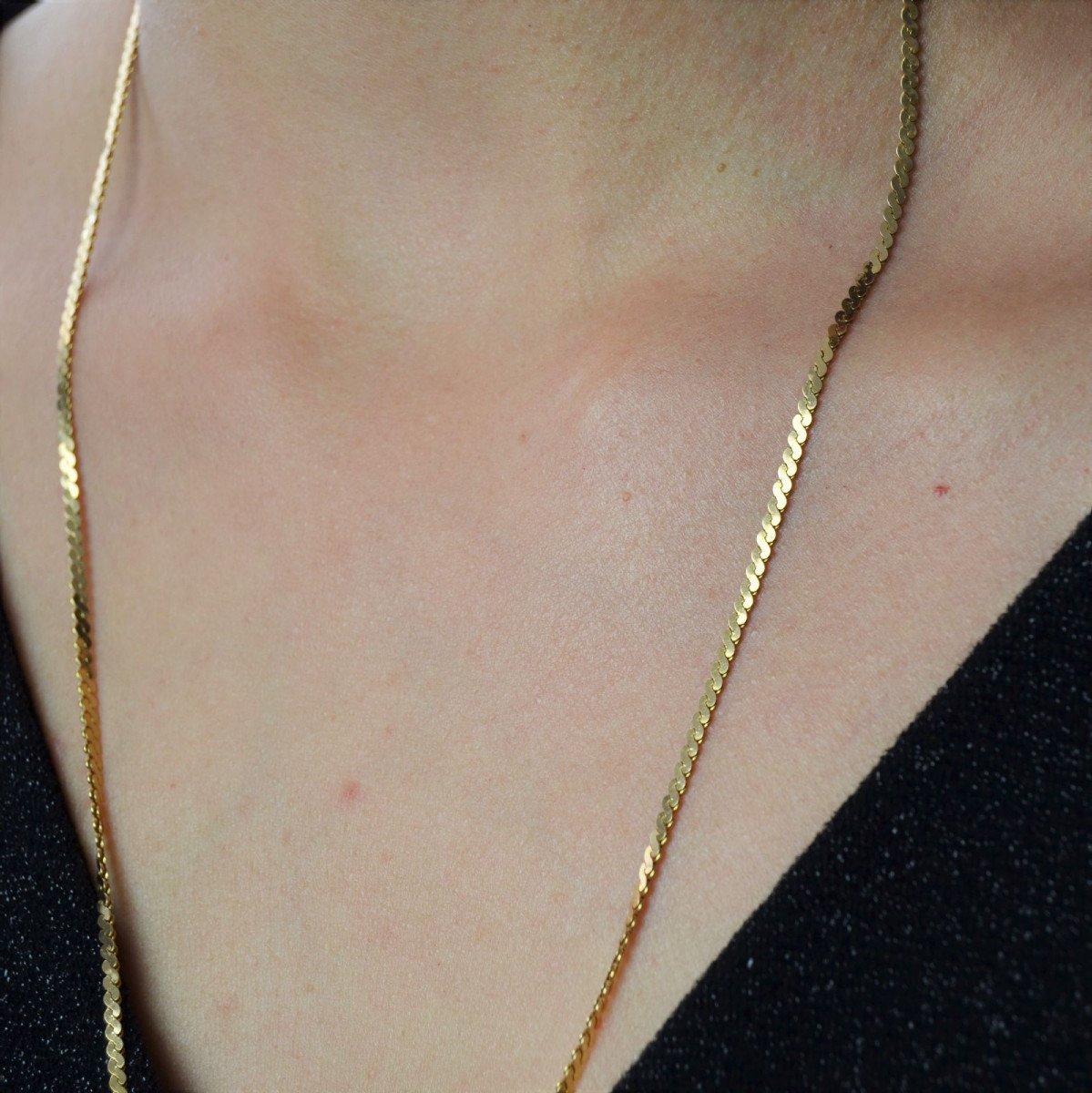 Fancy Mesh Yellow Gold Chain-photo-5