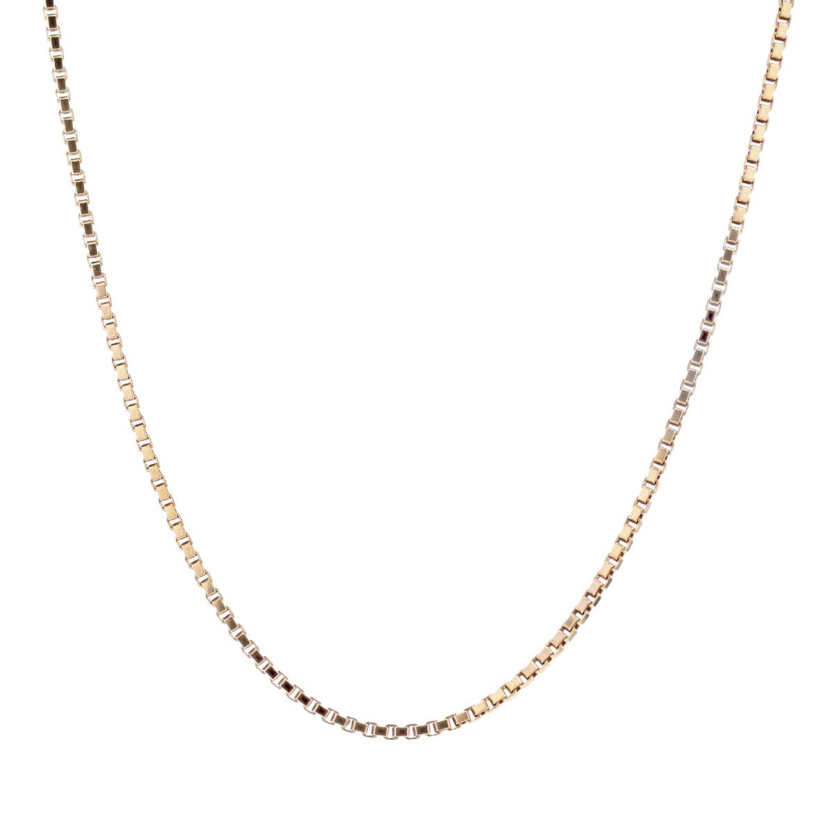 Cube Mesh Chain Rose Gold