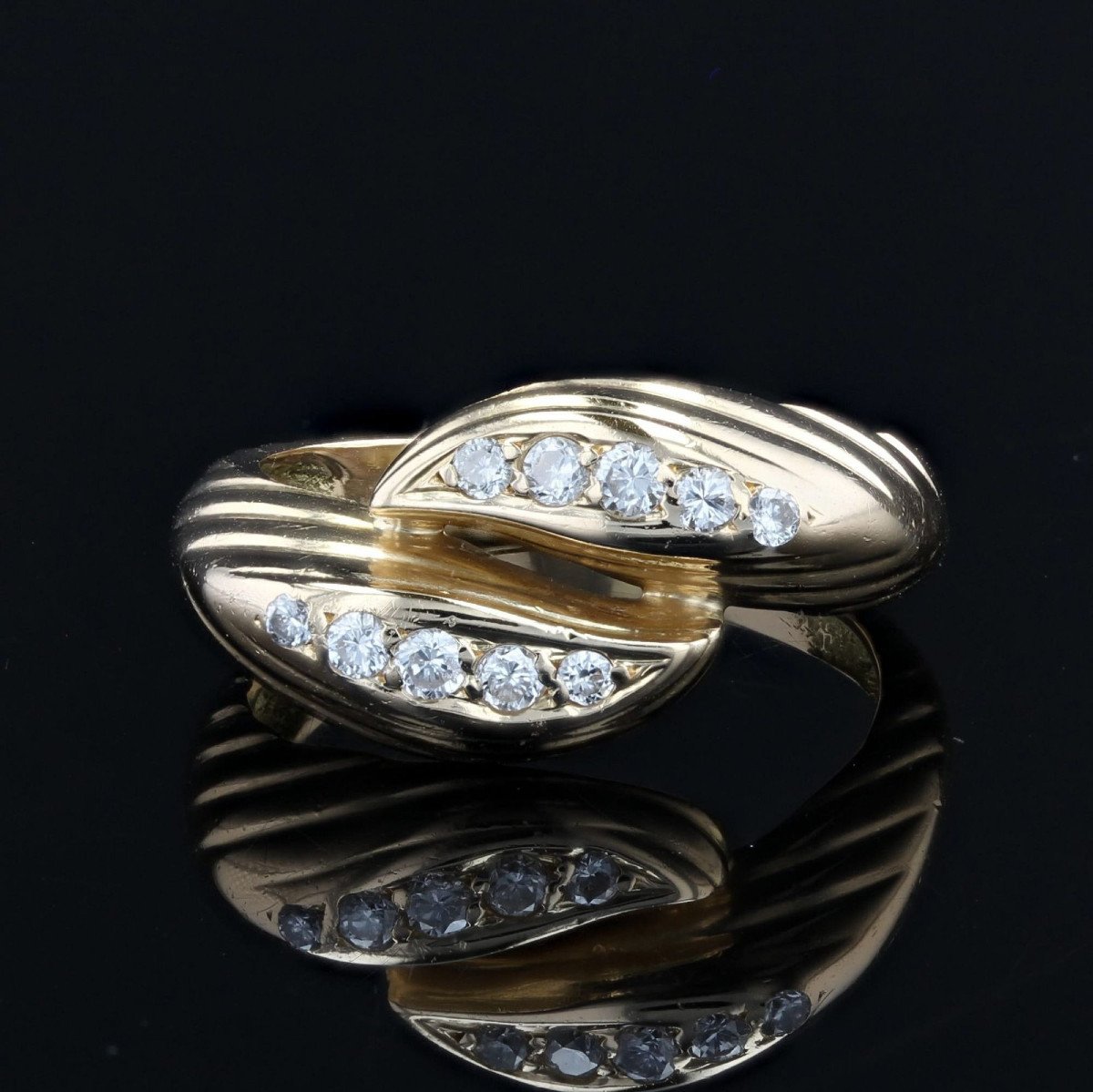 Yellow Gold Diamond Ring-photo-1
