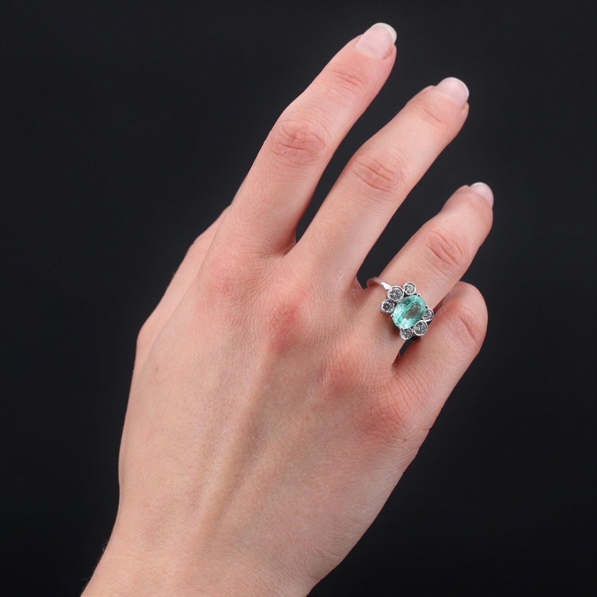 Paraiba Tourmaline And Diamonds Ring-photo-2