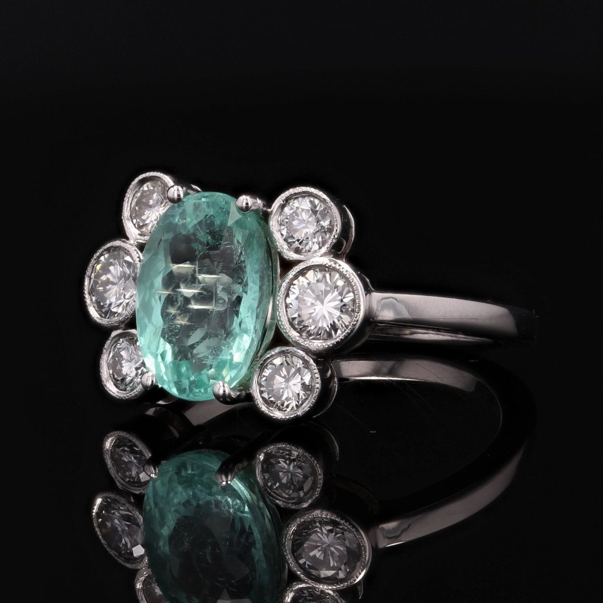 Paraiba Tourmaline And Diamonds Ring-photo-3