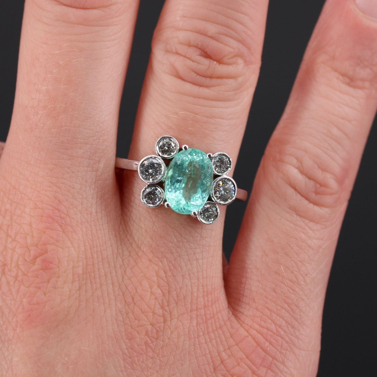 Paraiba Tourmaline And Diamonds Ring-photo-8