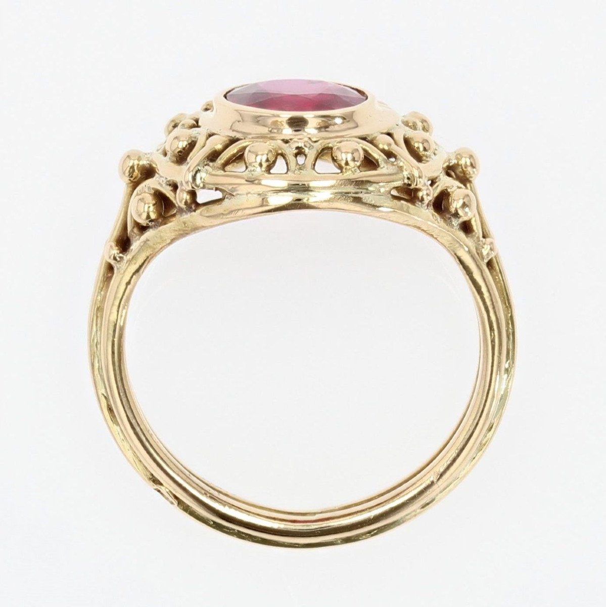 Old Natural Ruby And Yellow Gold Ring-photo-6