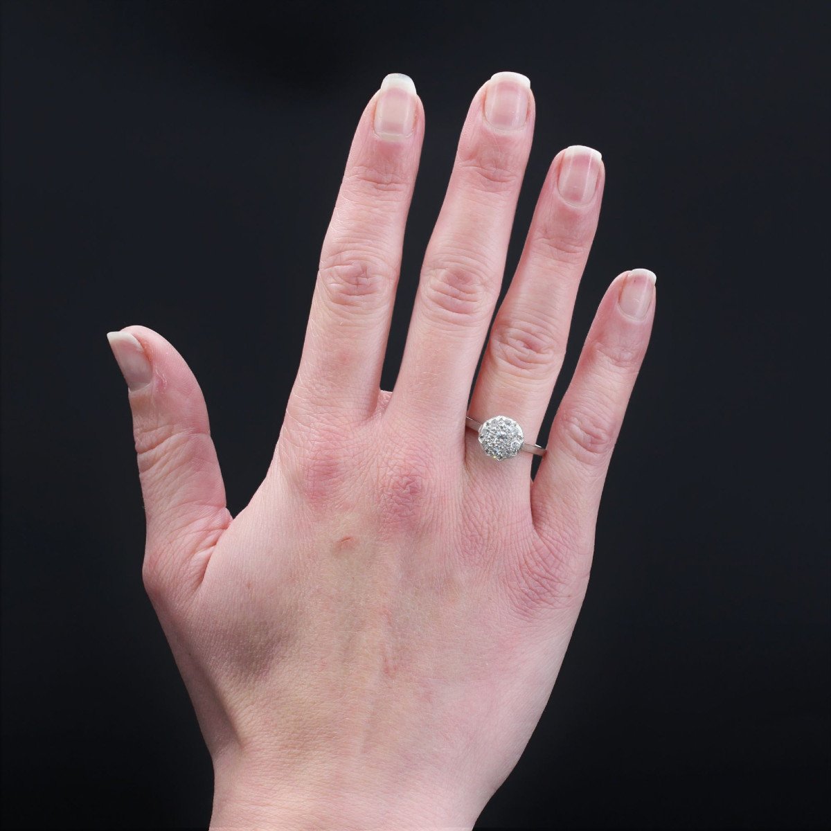 Bague Ancienne Ronde Diamants-photo-2