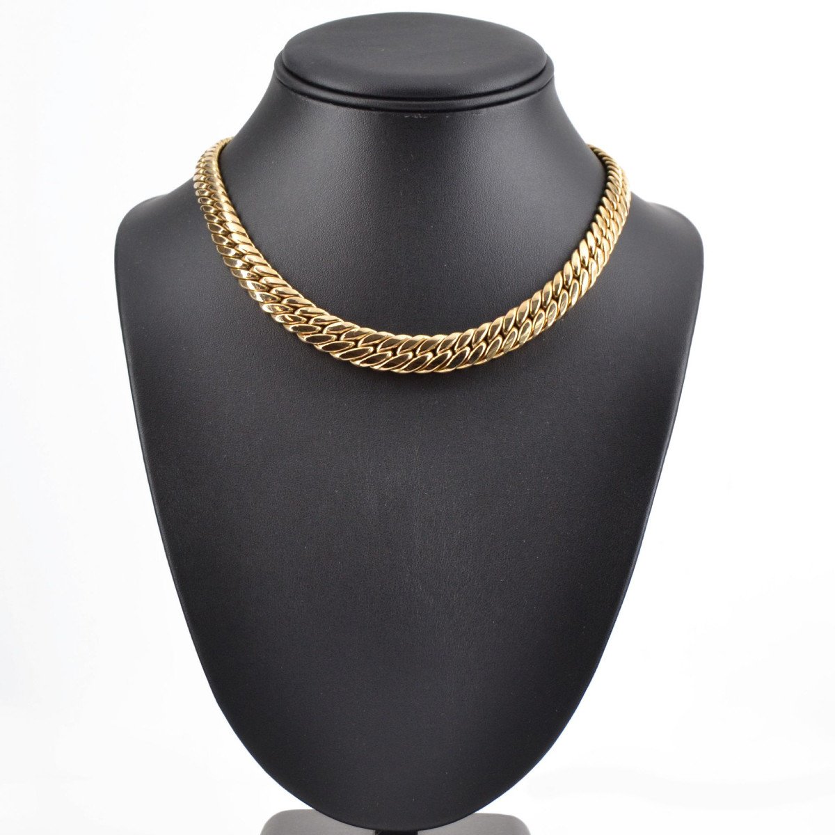 Second Hand Yellow Gold Curb Chain Necklace-photo-4