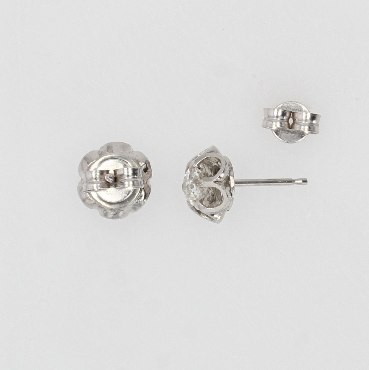 Boucles d'Oreilles Diamants Serti Dahlia-photo-4