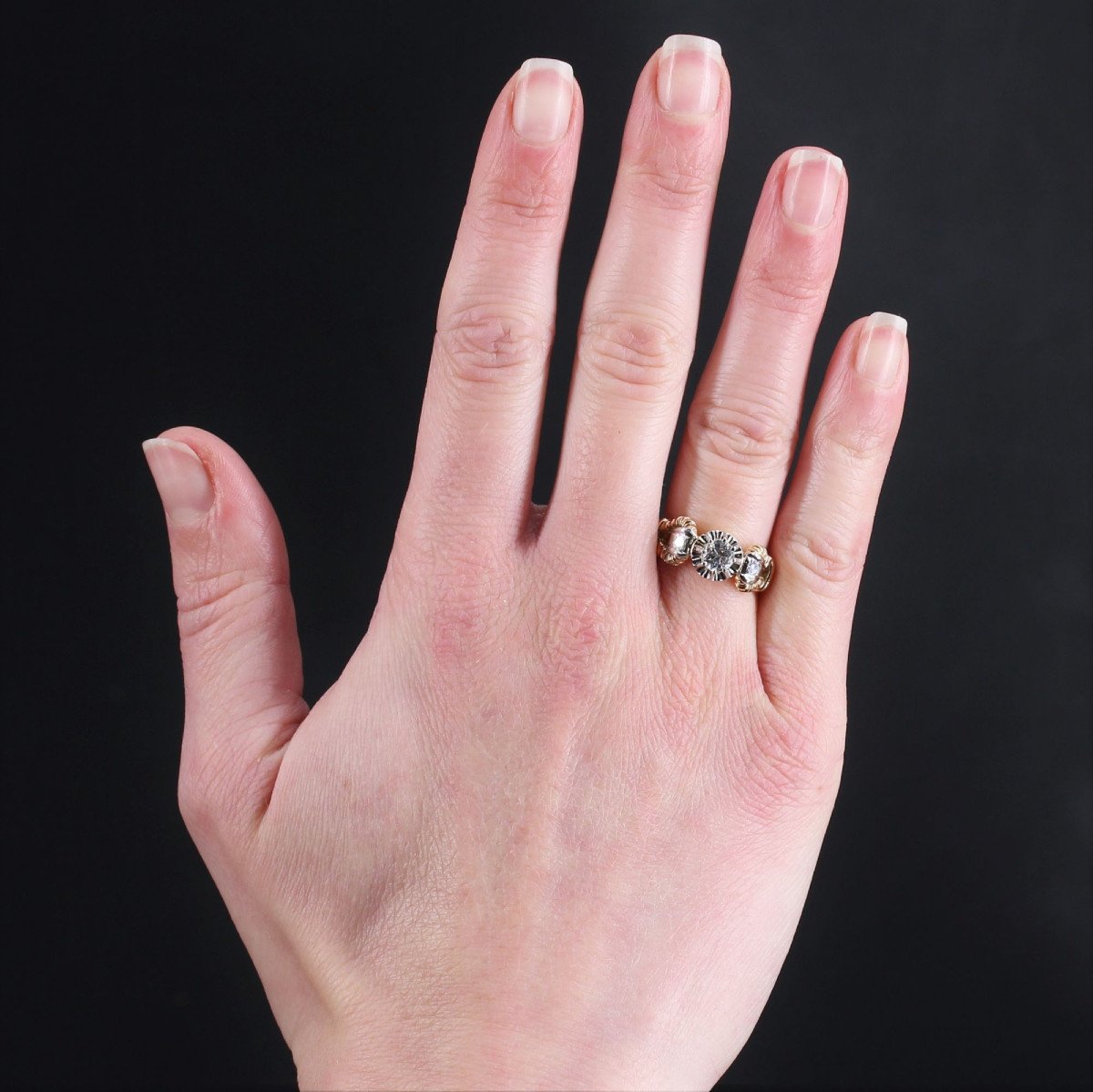 Bague Solitaire Vintage Diamant-photo-2