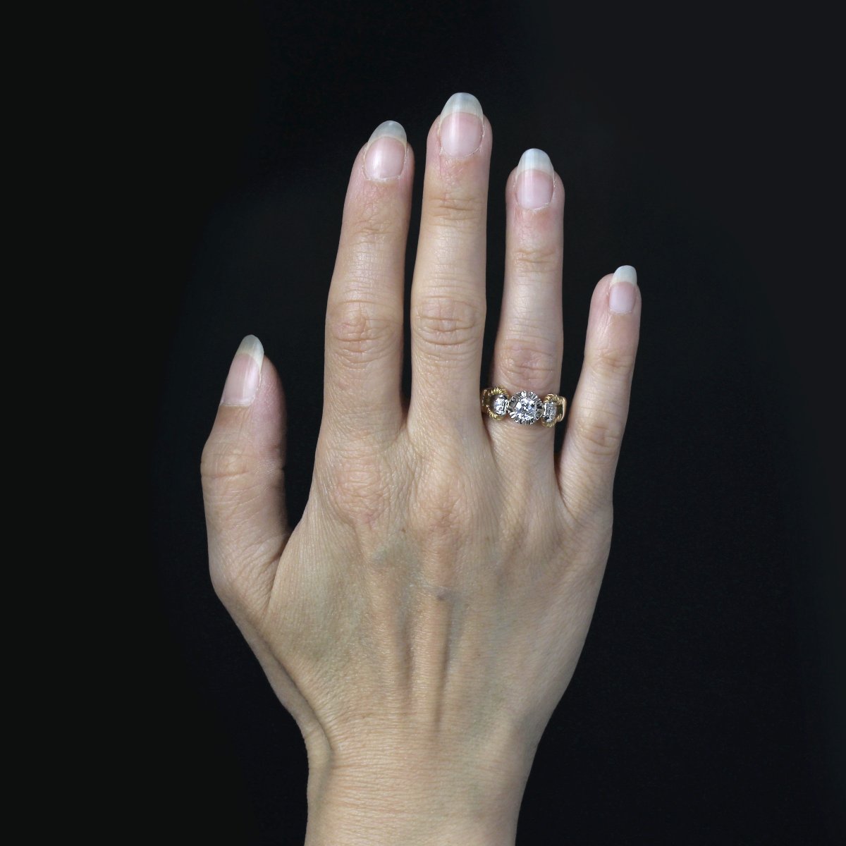 Bague Solitaire Vintage Diamant-photo-4