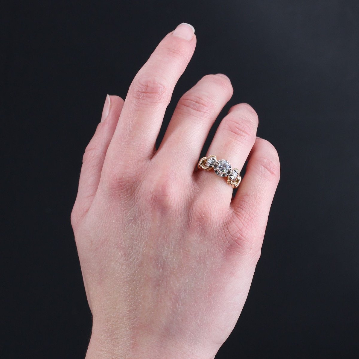 Bague Solitaire Vintage Diamant-photo-1