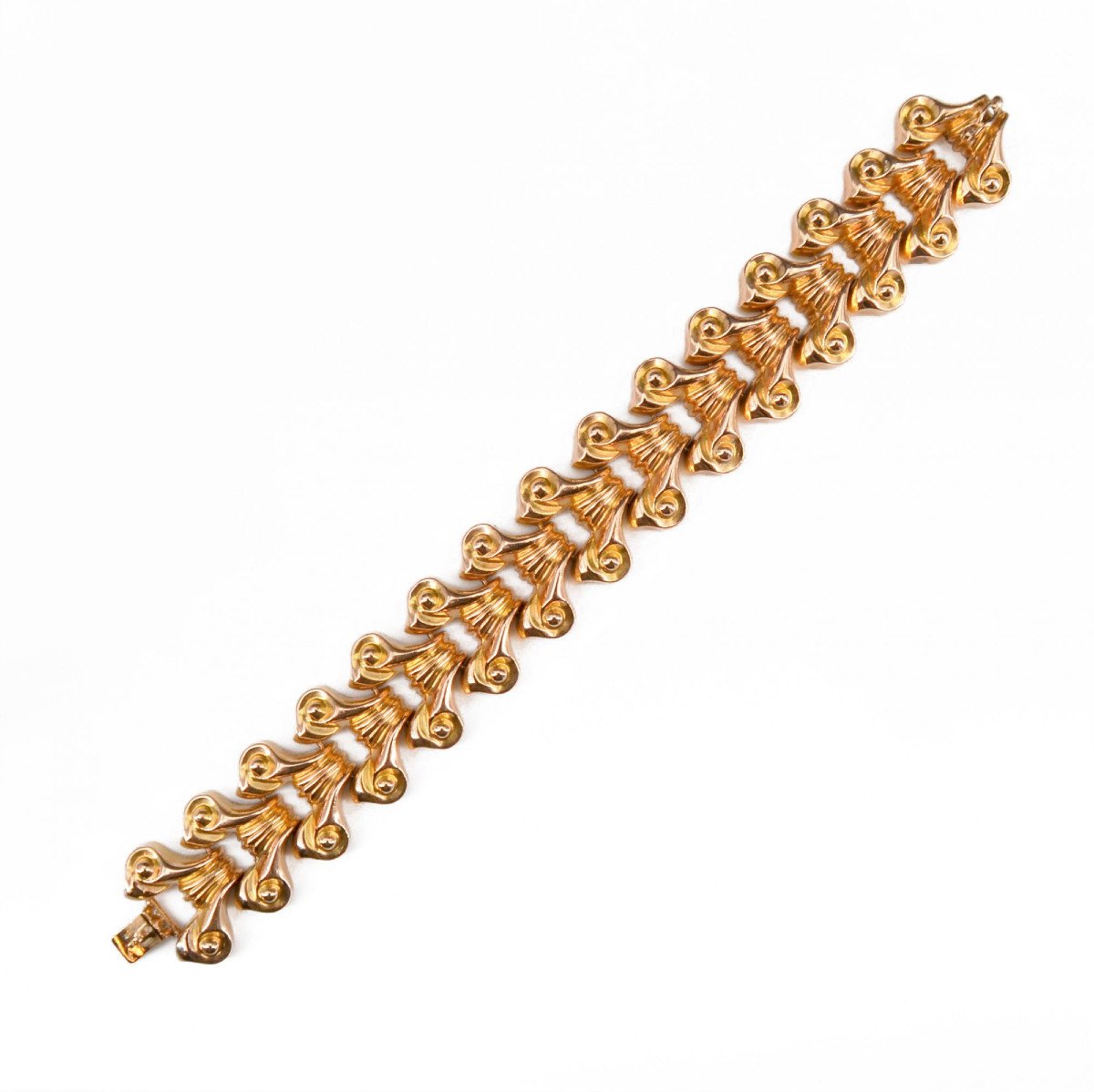 Yellow Gold Reversible Tank Bracelet-photo-1